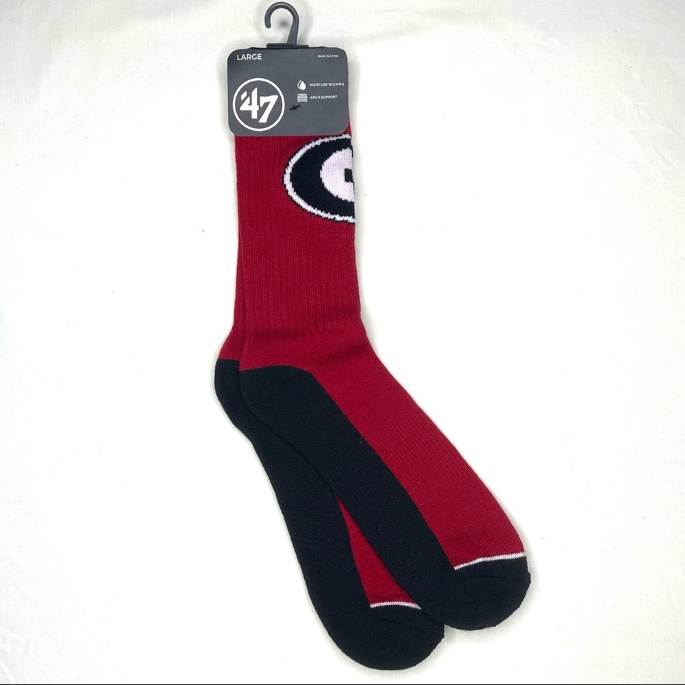 NCAA Georgia Bulldogs crew socks
